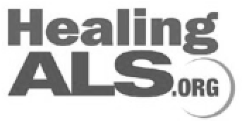 Greyscale logo for Healing ALS.org.