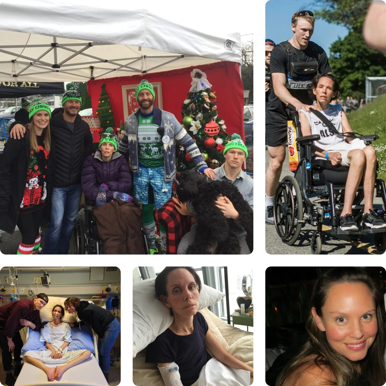 A collage of photos of Paul, HEAL's founder, and Linda, his late wife who was diagnosed with ALS.